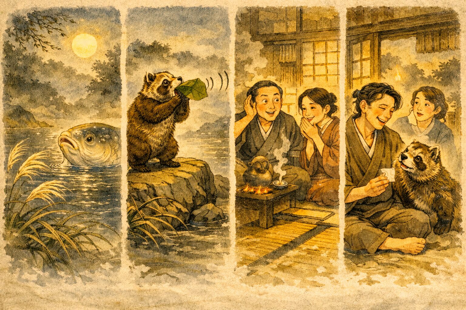 狸の鯉 あらすじの流れ図解(発端→拡大→混線→種明かし)