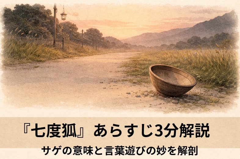 昼の街道で喜六と清八が大きな川と思い込み裸で麦畑へ踏み込む一場面