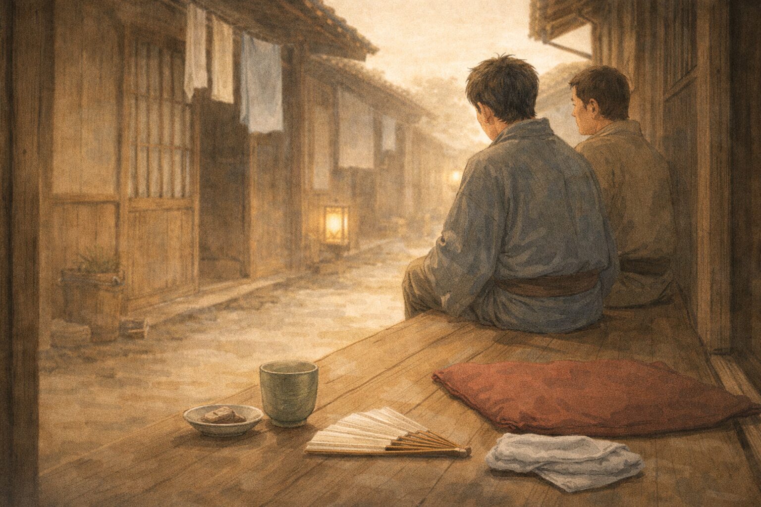 与太郎を排除せず、会話と間合いで居場所を作る長屋の知恵を小道具越しに表した一場面