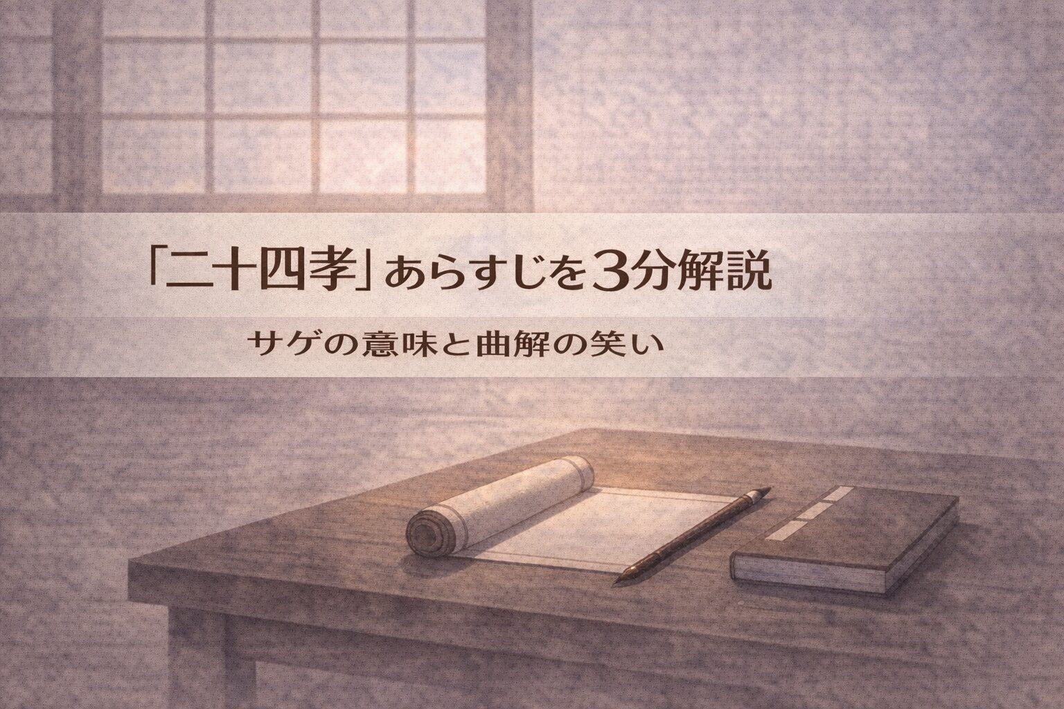 長屋の路地で大家に呼び止められた短気な男が親孝行の講釈を聞かされる落語『二十四孝』のイメージ画像