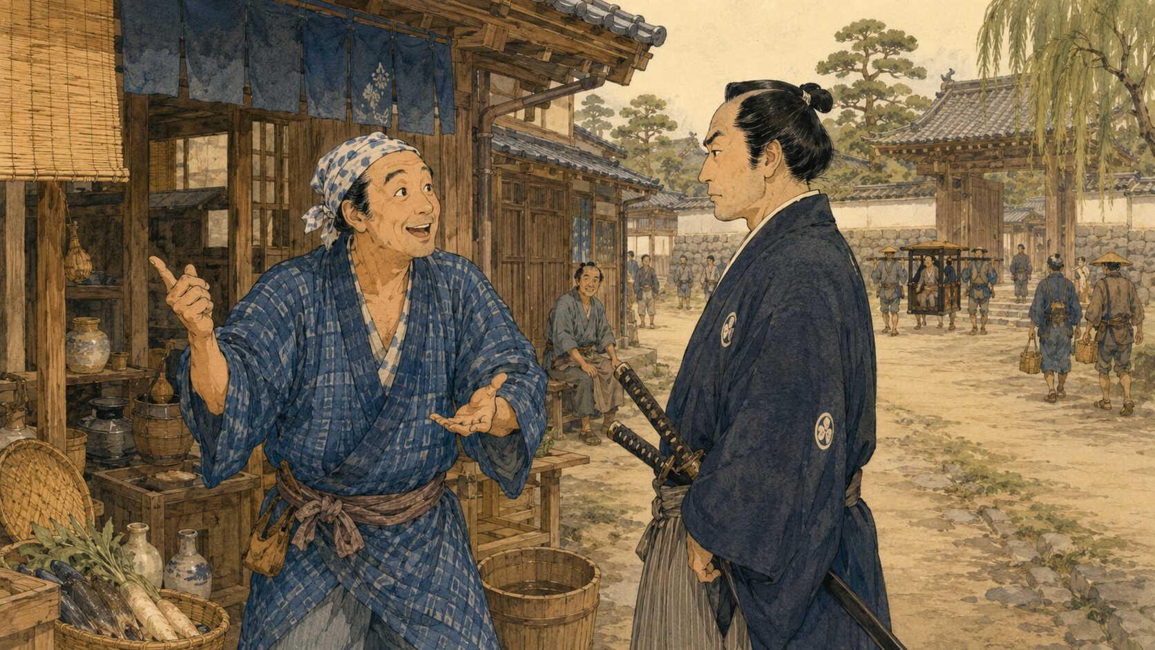 町人の生活感と武士の格式が向き合う落語の人物対比