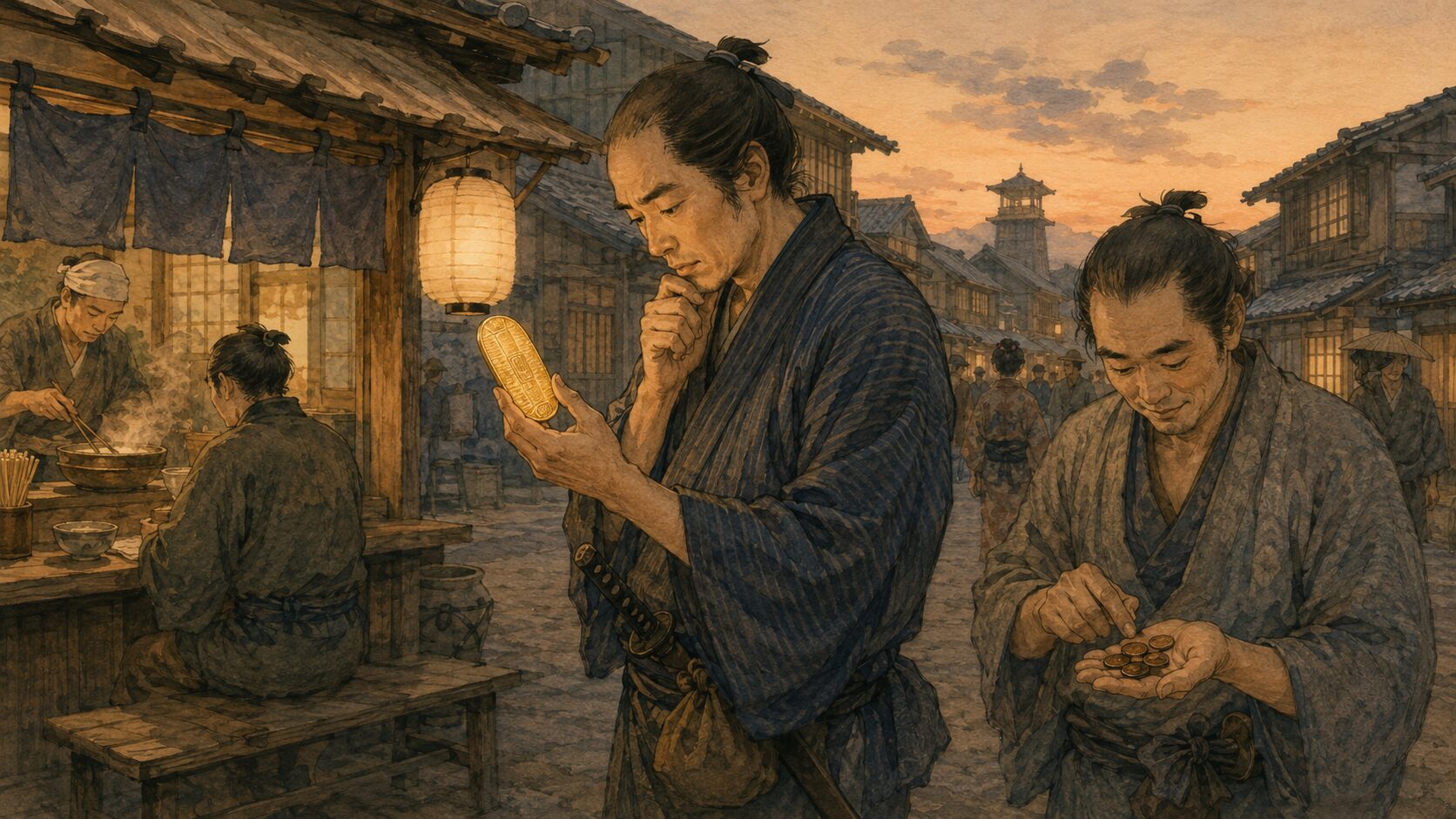 一両の大金と一文の小銭の違いが分かる江戸の町角
