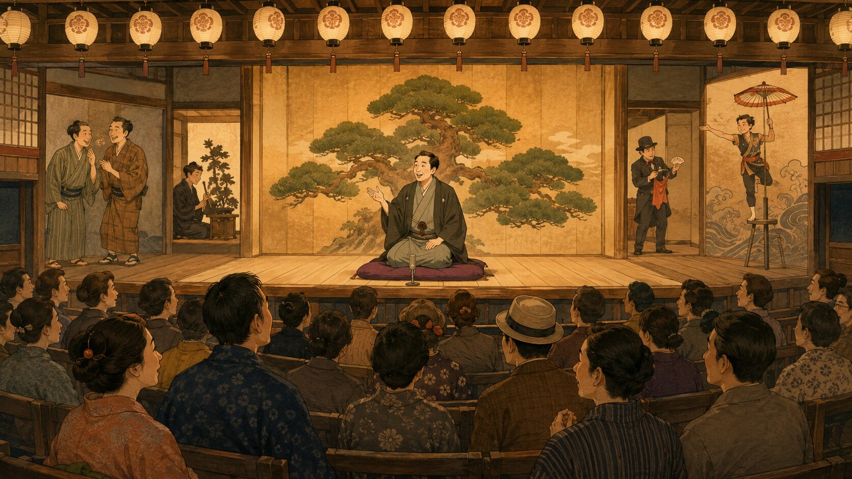 寄席で落語や色物を気軽に楽しむ初心者向けの場面