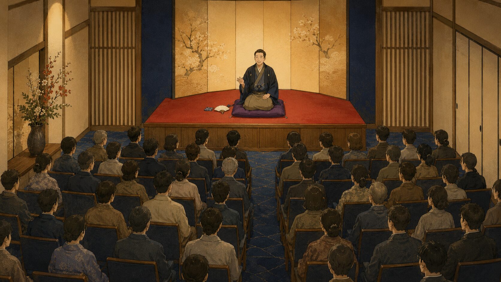 一人の落語家をじっくり聴く独演会の落ち着いた高座