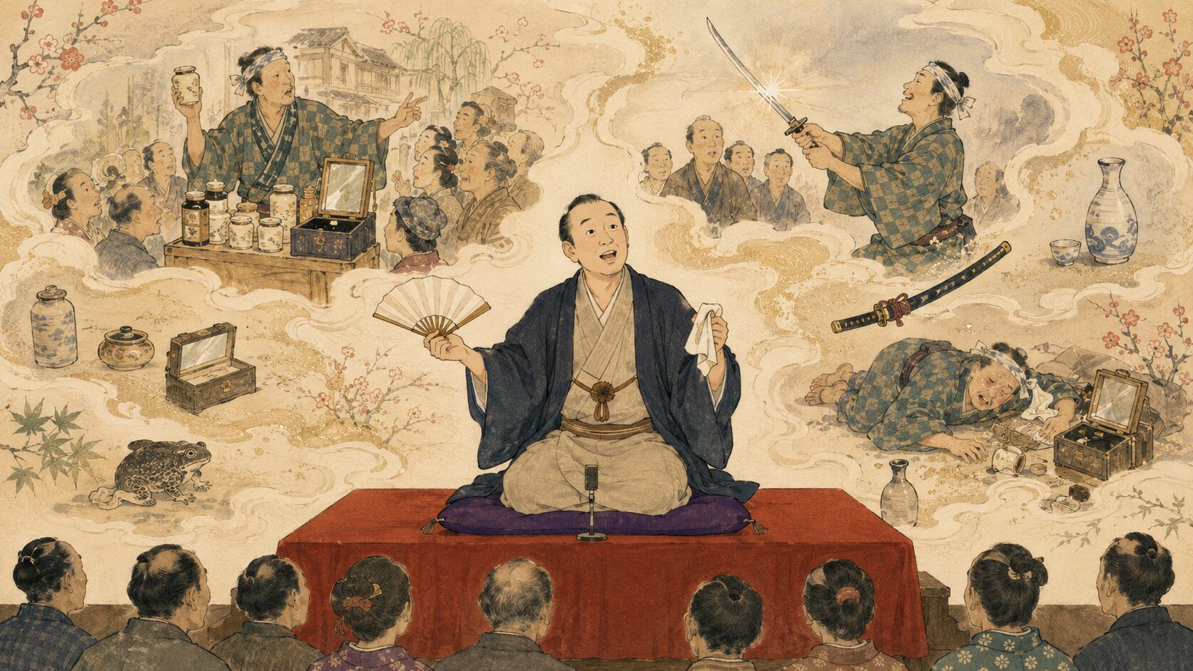 落語『がまの油』を寄席の高座で楽しむ口上噺と大道商人の余韻