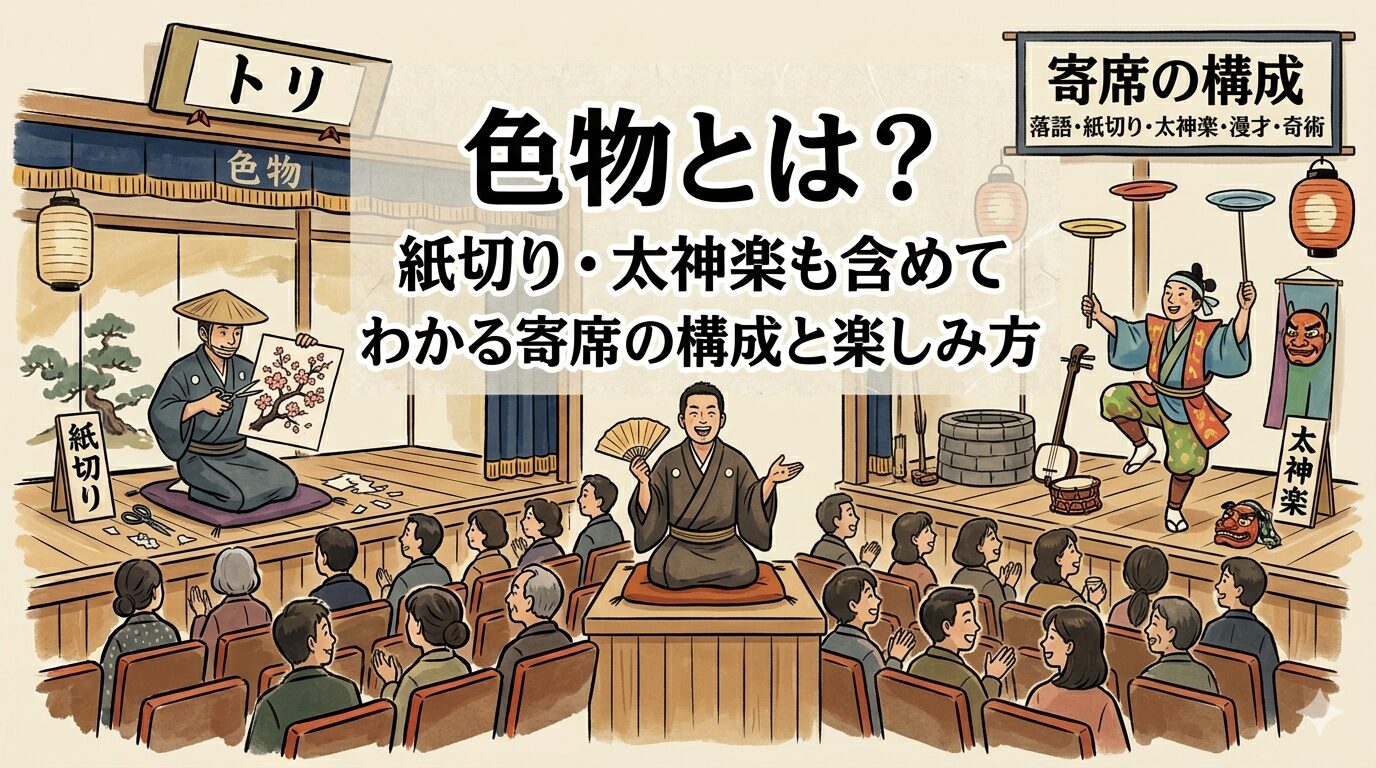 色物と紙切り太神楽を含む寄席の構成と楽しみ方