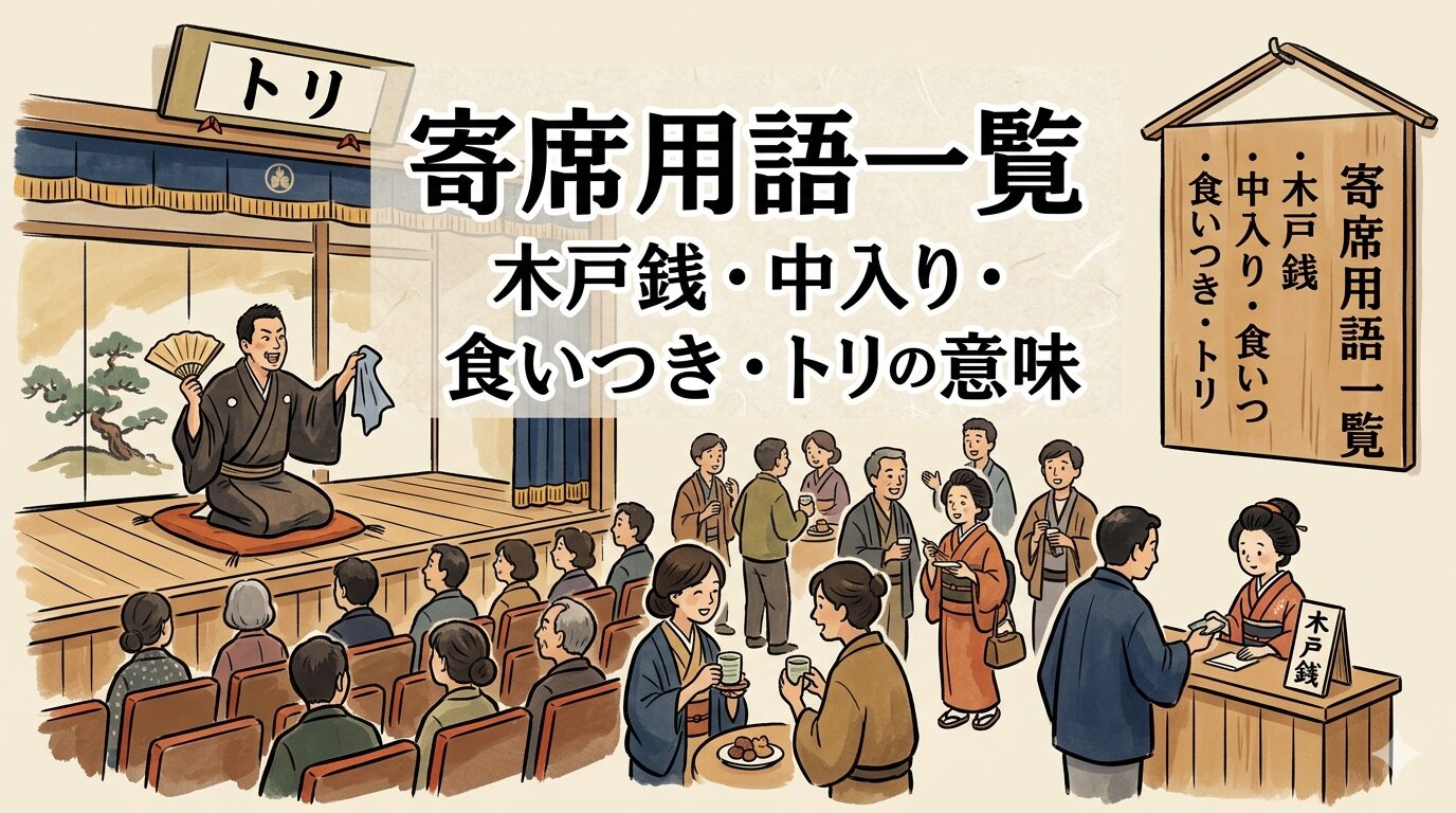 木戸銭や中入りなど寄席用語の意味を初心者向けに解説