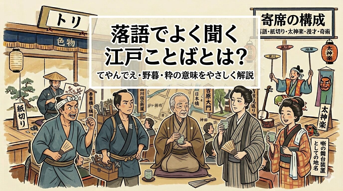 てやんでえ野暮粋など落語でよく聞く江戸ことばの意味