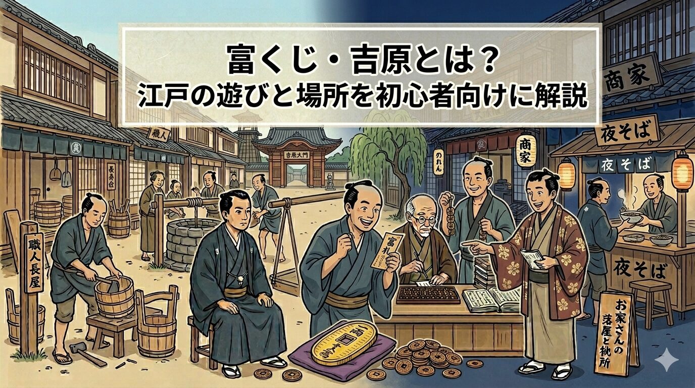 富くじと吉原から江戸の遊びと場所を初心者向けに解説
