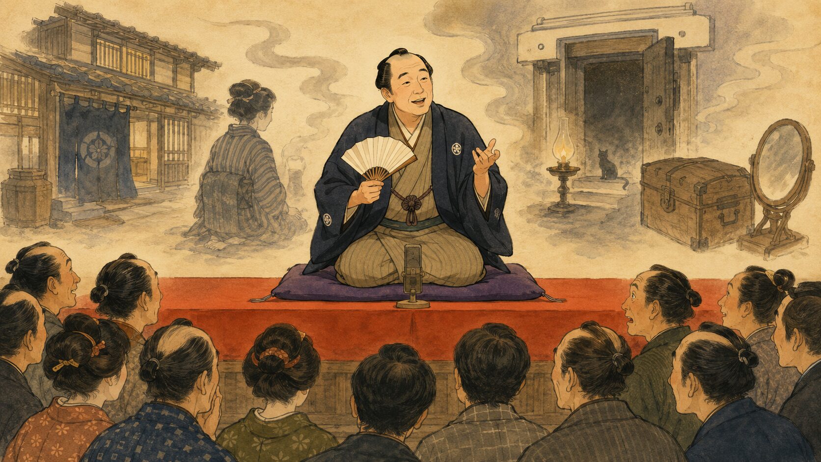 落語『仔猫』を寄席の高座で語る怪談めいた猫の噺の余韻