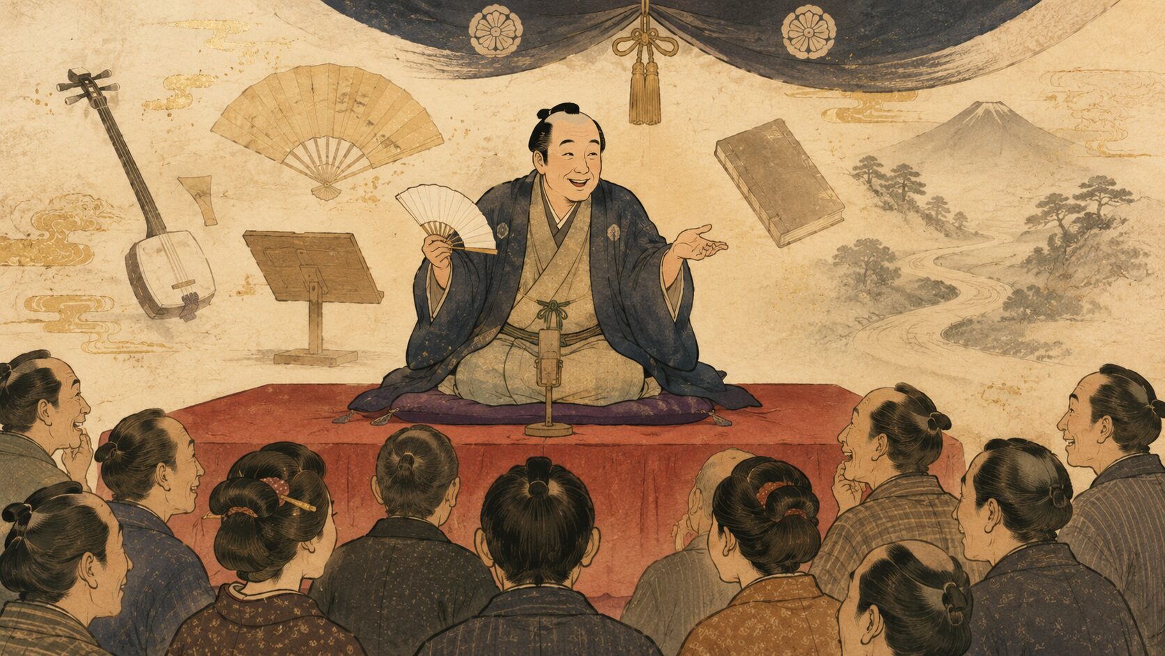 落語『四四十六』を寄席の高座で語る浄瑠璃と九九の取り違いの余韻