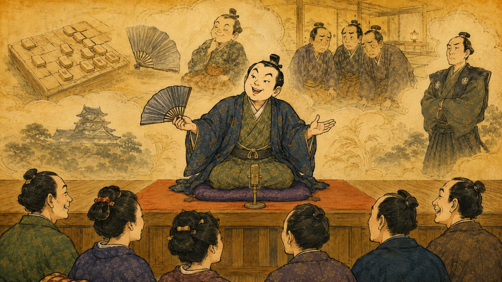 落語『大名将棋』を寄席の高座で語る殿様とご意見番の滑稽噺の余韻
