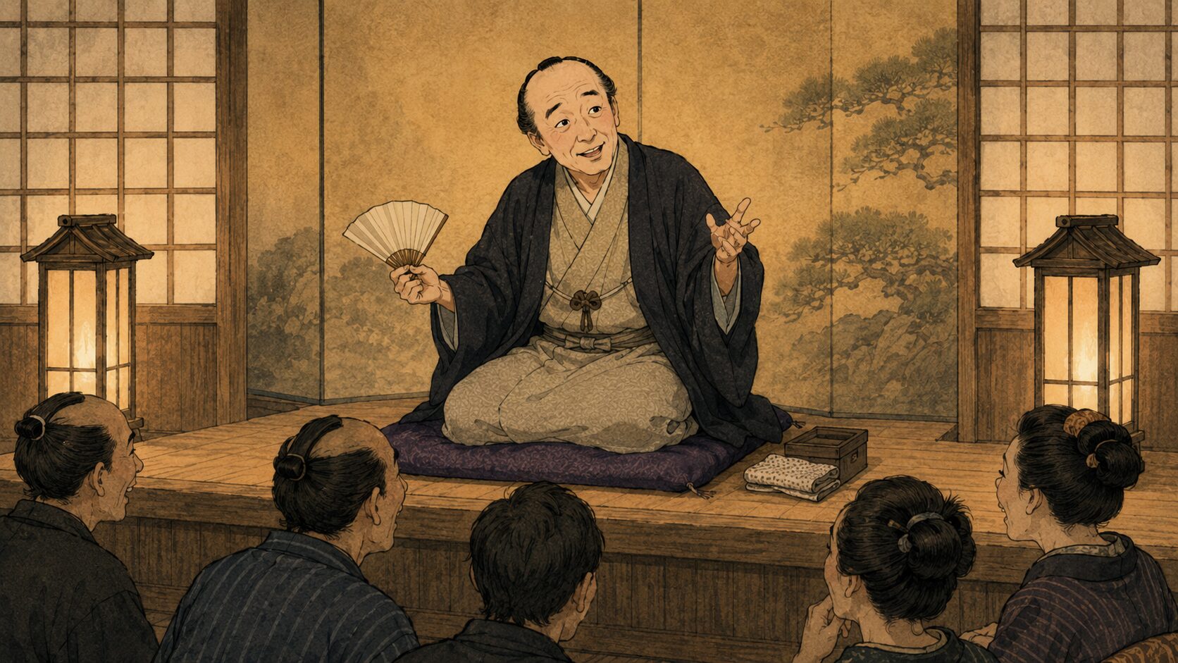 寄席の高座で軽妙に語られる落語『坊主の遊び』の余韻