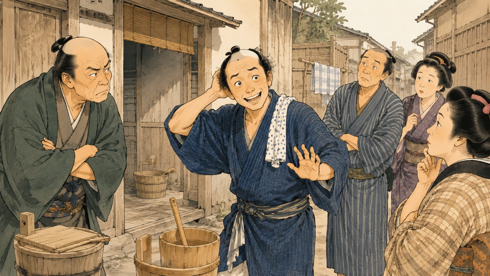 失言をごまかそうとする五郎八を描いた落語『法華長屋』の見どころ