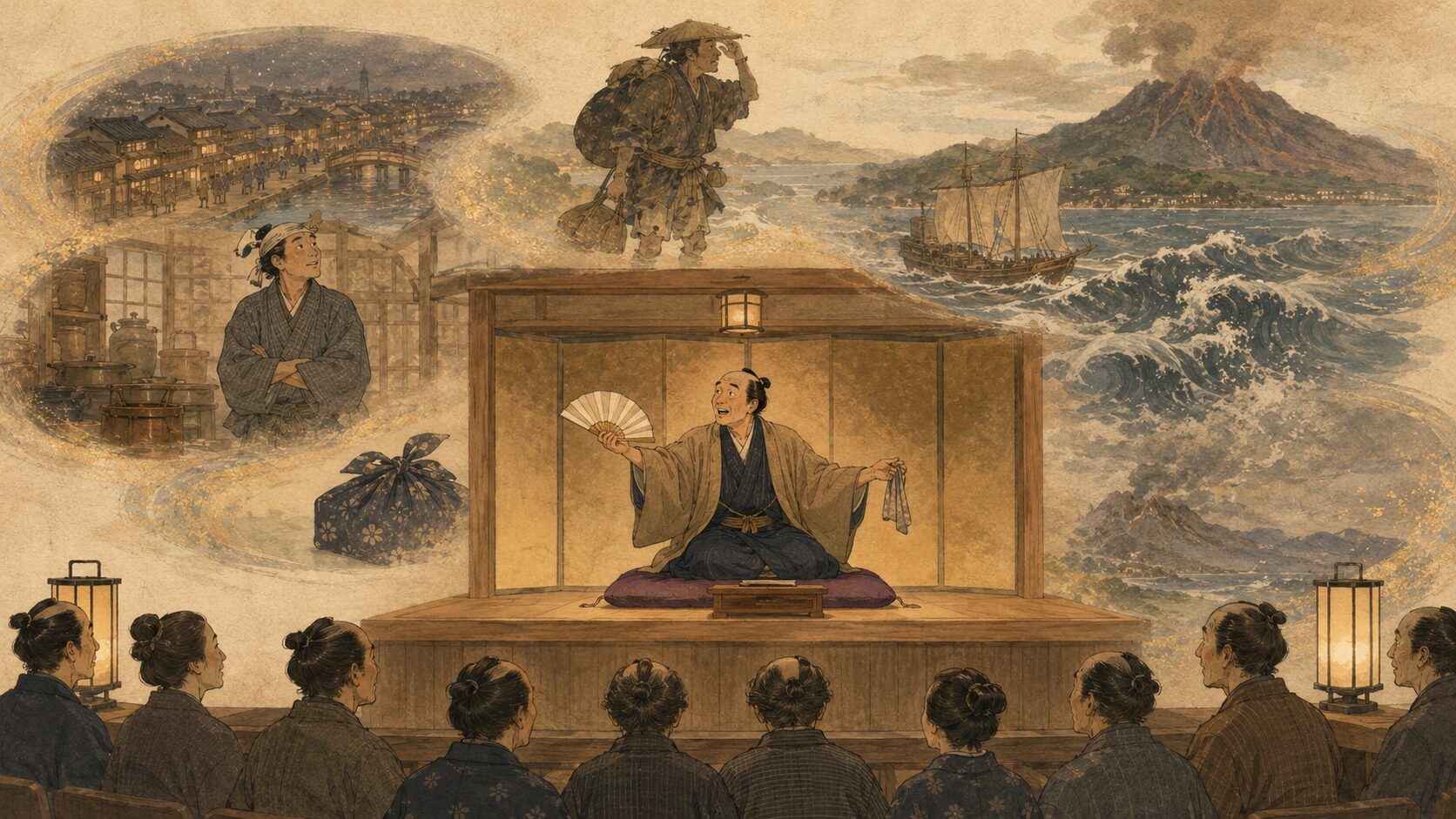 落語『九州吹き戻し』を寄席の高座で楽しむ喜之助の旅と大嵐の余韻